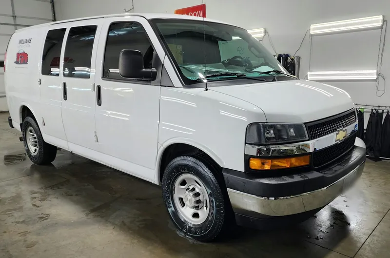 Vehicle with professional window tint